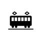 電車 電車 乗り物,電車,列車,1両,ローカル線,在来線,横向き,路面電車,レール,交通機関のシルエット素材