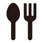 スプーンとフォーク スプーンとフォーク スプーン,フォーク,食事,飲食店,カトラリー,ビジネス,店舗,店,地図記号,地図のシルエット素材