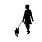 散歩 散歩 犬,いぬ,イヌ,動物,生き物,ペット,家族,可愛い,癒し,イラストのシルエット素材