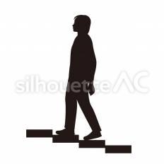 歩み 歩く,階段,歩みのシルエット素材