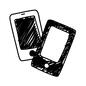 スマートフォン スマートフォン スマートフォン,スマホ,携帯電話,携帯,ケータイ,モバイルフォン,モバイル,タブレット,アプリ,アプリケーションのシルエット素材