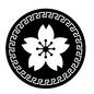 中国模様 中国模様 中国模様,丸,円,パターン,中国飾り,花,花びら,5枚,桜,開くのシルエット素材
