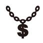 ネックレス ネックレス ヒップホップ,ネックレス,アクセサリー,ネックレスチェーン,チェーン,ジュエリー,ドル,ドルマーク,ファッション小物,ファッション雑貨のシルエット素材