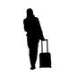 トラベル トラベル 運ぶ,ビジネスウーマン,キャリアウーマン,旅,旅行,出張,トラベル,キャリー,キャリーバッグ,バッグのシルエット素材