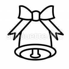 ベル ベル,リボン,飾りのシルエット素材