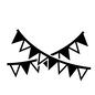 ガーランド ガーランド,旗,飾り,装飾,アミューズメントパーク,アミューズメント施設,アミューズメント,テーマパーク,遊園地,アイコンのシルエット素材