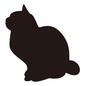 ネコ ネコ ネコ,ねこ,猫,座る,横向き,1匹,待つ,見つめる,かわいい,もこもこのシルエット素材