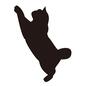 猫 猫 猫,ねこ,ネコ,伸びる,背伸び,寝起き,横向き,1匹,立つ,トンガリ耳のシルエット素材