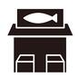 魚屋 さかな屋,サカナ屋,魚屋,さかな,サカナ,魚,看板,店頭販売,店,外観のシルエット素材