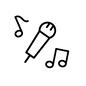 カラオケ カラオケ カラオケ,音楽,マイク,音符,8分音符,パーティー,余興,歌う,ミュージック,誕生日会のシルエット素材