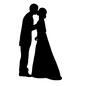 ウエディング ウエディング 結婚式,挙式,キス,人物,人,全身,立つ,誓いのキス,向かい合う,新郎新婦のシルエット素材