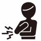 肘の痛み 肘,腕,人,上半身,痛み,関節,体,不調,治療,健康のシルエット素材