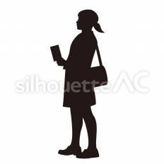 会場を探す 立つ,書類,確認のシルエット素材