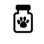 薬 薬,くすり,クスリ,薬瓶,足形,手形,動物,動物の薬,動物用,犬用のシルエット素材