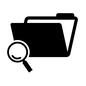 検索 検索 検索,フォルダー,フォルダ,ファイル,虫眼鏡,ルーペ,書類検索,拡大,見る,探すのシルエット素材