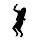 喜ぶ 喜ぶ 踊る,ダンス,喜ぶ,ガッツポーズ,動作,動き,人物,女性,全身,モデルのシルエット素材