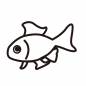 白抜きの金魚 白抜きの金魚 金魚,魚,金魚すくい,1匹,横向き,生き物,水中,お祭り,年中行事,夏祭りのシルエット素材