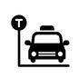 タクシー タクシー タクシー,乗り物,車,送迎車,T,タクシー乗り場,乗り場,飛行場,空港のシルエット素材