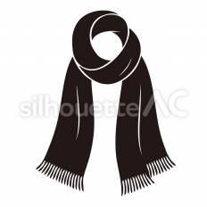 マフラー マフラー,フリンジ,巻き形のシルエット素材