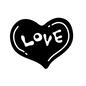 love love ハート,愛情,恋愛,恋,愛,気持ちラブ,思い,チョコレート,バレンタイン,英語のシルエット素材
