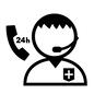 医師 医師 救急救命,救急救命士,24h,受話器,電話,人物,人,1人,医師,ドクターのシルエット素材