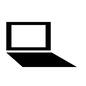 ノートパソコン ノートパソコン リモートワーク,テレワーク,在宅勤務,ノートパソコン,パソコン,PC,ノートPC,家電製品,通信機器,1台のシルエット素材
