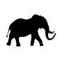 象 動物,生き物,生物,アニマル,アフリカ象,インド象,ゾウ,ぞう,象,草食動物のシルエット素材