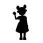 手を振る女の子 手を振る女の子 人,人物,全身,立つ,手を振る,正面,お団子ヘア,子供の成長,女の子,幼児のシルエット素材