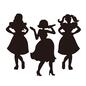 アイドル アイドル 3人組,アイドルグループ,アイドルユニット,グループ,ユニット,女性歌手,アイドル歌手,歌う,踊る,芸能人のシルエット素材