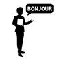 ボンジュール ボンジュール,フランス語,吹きだし,挨拶,海外留学,語学学習,男性,人物,留学生,留学のシルエット素材