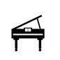 グランドピアノ ピアノ,グランドピアノ,鍵盤,鍵盤楽器,楽器,白鍵,黒鍵,生活,暮らし,アイテムのシルエット素材