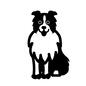 犬 犬,牧羊犬,座る,正面,酪農,農場,牧場,動物,ボーダーコリー,生き物のシルエット素材