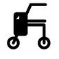 手押し車 手押し車,補助具,歩行補助具,押し車,タイヤ,車輪,福祉用品,福祉グッズ,便利用品,荷物入れのシルエット素材