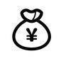 現金袋 現金袋 現金袋,現金,お金,紙幣,支払い,硬貨,コイン,マネー,通貨,銀行のシルエット素材