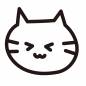 嬉しい猫 嬉しい猫 猫,嬉しい,動物,1匹,顔,表情,ヒゲ,ペット,キャラクター,韓国風のシルエット素材