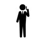 ピクトグラフ ピクトグラフ 電話,連絡,会社,仕事,ビジネス,ピクトグラム,人,人物,ビジネスマン,サラリーマンのシルエット素材