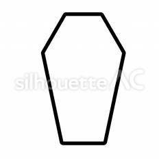 棺桶　白抜き 棺桶,箱,容器のシルエット素材