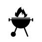 バーベキューグリル バーベキューグリル アウトドア,レジャー,キャンプ,バーベキュー,BBQ,薪,炭,火,炎,グリルのシルエット素材