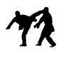 空手の試合 型,キック,蹴り上げる,組手,試合,勝負,2人,人物,人,武道のシルエット素材