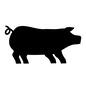 豚 豚 ブタ,豚,家畜,生き物,動物,横向き,全身,一頭,レトロ,オールドアメリカンのシルエット素材