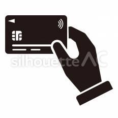 EC　カード決済 カード決済,カード,タッチのシルエット素材