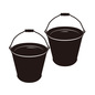 水の入ったバケツ バケツ,水汲み,2個,水浴び,水,水問題,水不足,節水,雨水,節約のシルエット素材