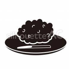 おはぎ おはぎ,和菓子,餡のシルエット素材