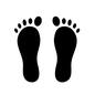 足跡 足跡 足跡,足あと,両足,閲覧,ソーシャルメディア,メディア,コミュニケーション,情報,情報発信,ネットワークのシルエット素材