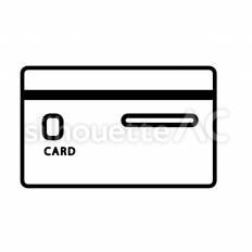 クレジットカード カード,決済,購入のシルエット素材