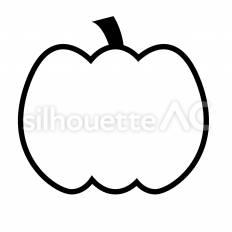 かぼちゃ　白抜き かぼちゃ,野菜,実のシルエット素材