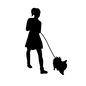 散歩 散歩 犬,いぬ,イヌ,動物,生き物,ペット,家族,可愛い,癒し,イラストのシルエット素材