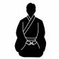着物で正座する男性 着物で正座する男性 男性,正座,座る,正面,着物,人物,1人,全身,正月,行事のシルエット素材