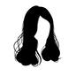 髪型 ロング,パーマ,髪,髪型,ヘア,ヘアスタイル,スタイリング,かつら,ウィッグ,女性のシルエット素材