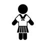 セーラー服 セーラー服 服,洋服,衣類,セーラー服,スカート,制服,学生,半袖,人物,人のシルエット素材